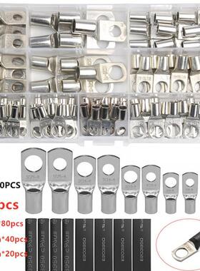 240pcs窥口铜接线端子sc6-sc55系列 connector接线端子热缩管组合
