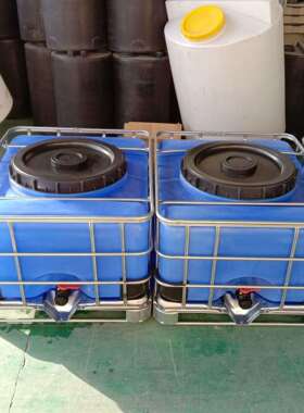 江苏 大口径吨桶蓝色0.5吨 吨桶容器集装桶储水桶方桶500升柴油桶