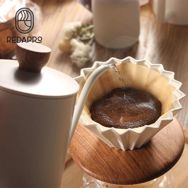 BK9K木手柄手冲壶咖啡套装咖啡 过滤杯长嘴细口不锈钢壶咖啡