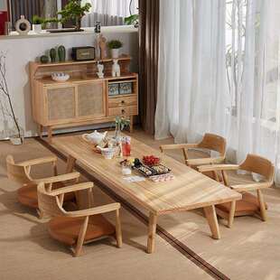 日式实木茶几 别墅餐厅家用阳台客厅矮脚榻榻米棋牌室商用茶几