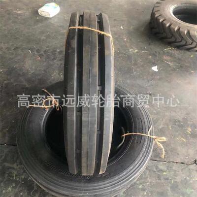 甲子750-16拖拉机导向轮轮胎7.50-16两道沟花纹轮胎