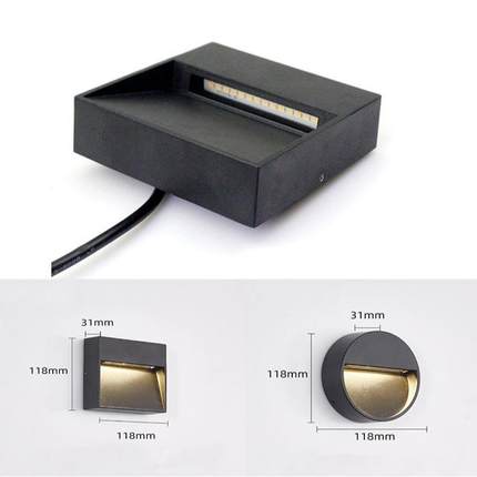 户外楼梯防水灯夜灯壁灯地脚灯踏步影院台阶灯感应墙角灯明装led