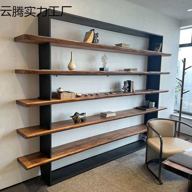 原实木书架客厅墙架子复古办公室简约置物架落地陈列架展示架,3C数码配件,USB灯,淘宝优惠券,粉丝福利购,淘宝优惠卷