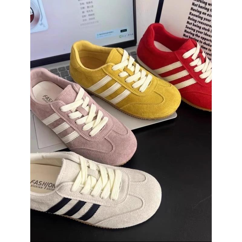 复古德训鞋女鞋2025年春季新款平底阿甘鞋运动鞋轻便休闲软底单鞋