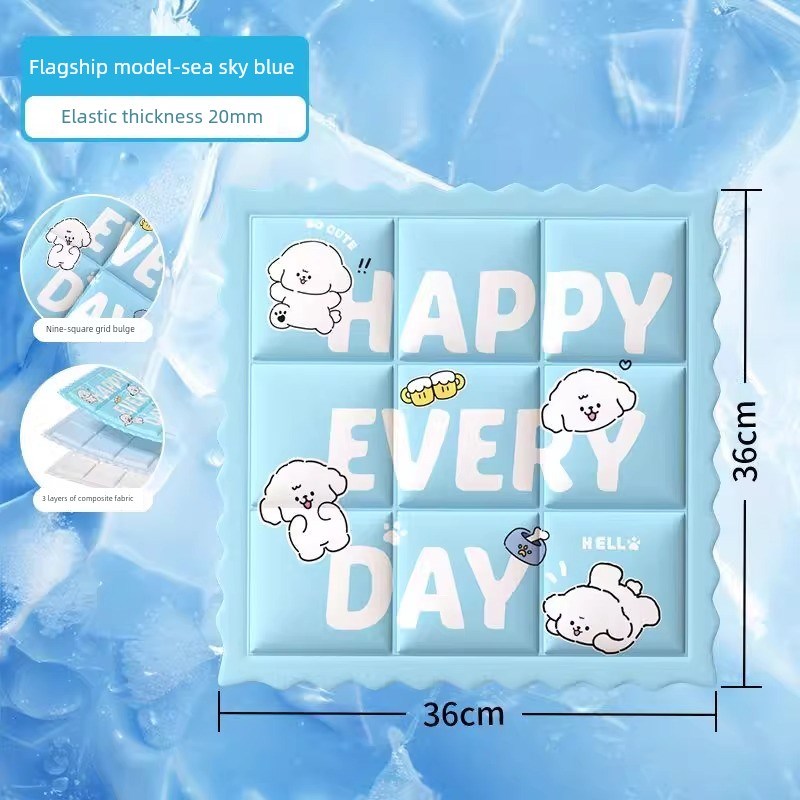 夏季冰垫坐垫凝胶免注水垫学x生降温神器汽车椅子办公室冰凉枕WY