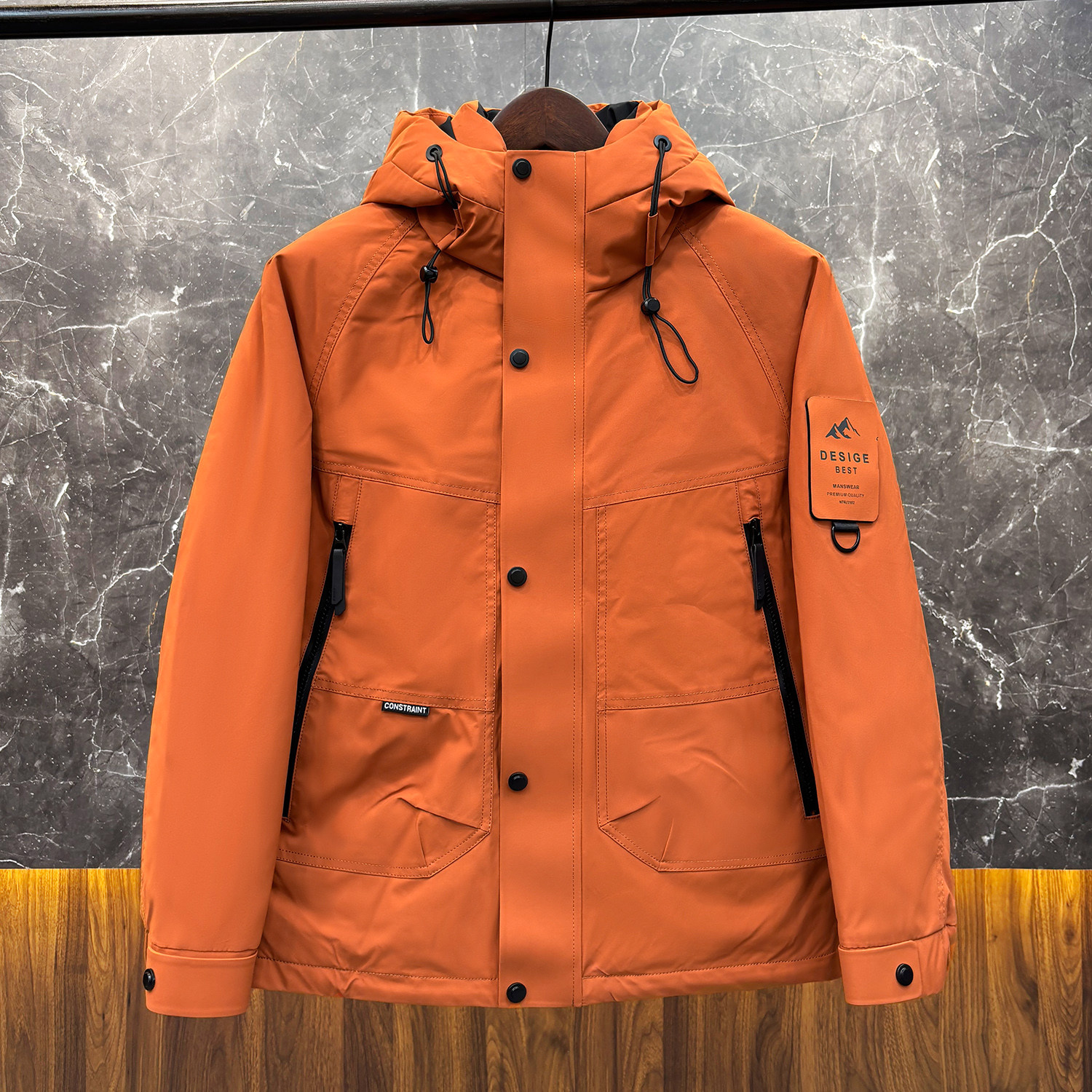 商场品牌撤柜95白鹅绒男士户外工装羽绒服冲锋衣外套男女同款加厚