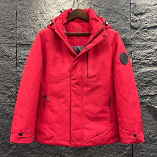 高端品牌专柜撤柜90白鹅绒户外工装羽绒服极寒防风保暖外套男加厚