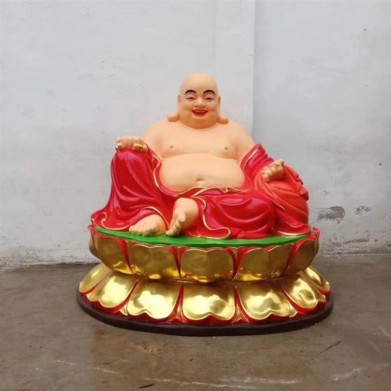 供应铜雕弥勒佛笑m口常开迎财元宝大肚弥勒布袋和尚企业家用礼品