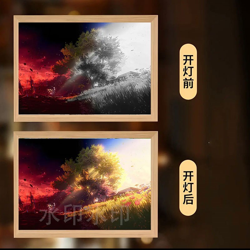 白厄pv崩坏星穹铁道p灯光画星铁流萤镜子小夜灯周边送礼物动漫