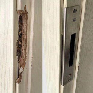 门锁门锁卧室木门包边专用锁扣导向修复槽片板挡片锁片加长损坏挡