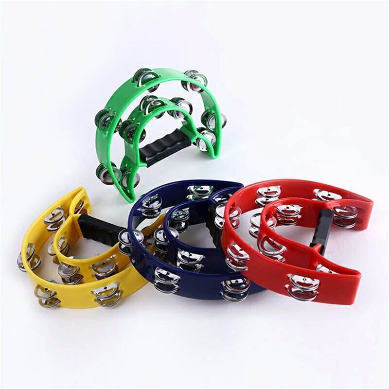 奥尔夫乐器花鼓圈 塑料双层大号花鼓圈F 双排铃 KTV气氛组手摇铃