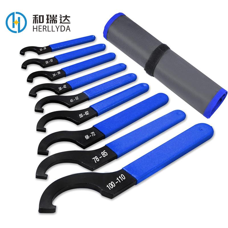 ER扳手九件套 C型扳手 ER螺母扳手 半圆勾型扳手拆卸工具专用