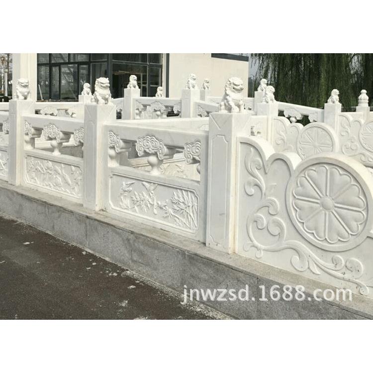 汉白玉桥栏杆哪里卖 景区石刻栏杆图片大全 桥面白石栏杆多少钱