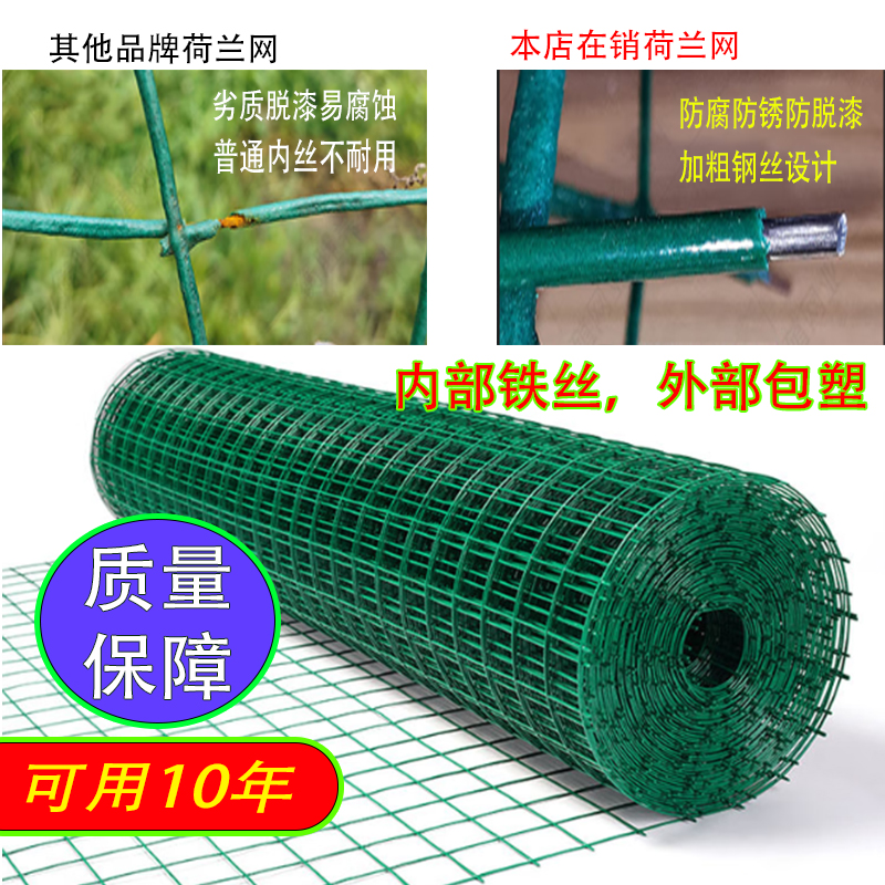 养鸡围栏网荷兰网硬塑铁丝网围栏网护栏网钢丝网养殖防护网隔离网