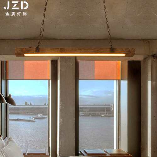 美式复古loft工业风 咖啡厅餐厅酒吧吧台灯具 创意个性木艺吊灯