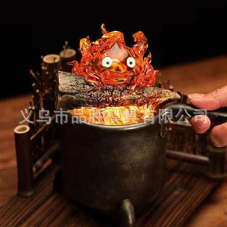 跨境新品 Calcifer Night Light 卡西法小夜灯树脂摆件装饰工艺品
