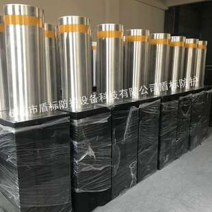 伸缩电动警示柱高速公路阻拦车挡道路口边检站防恐阻拦液压升降柱