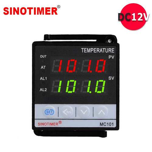 MC101-12V 短壳温控仪48*48mm-MC101-继电器SSR一体输出-电源12V