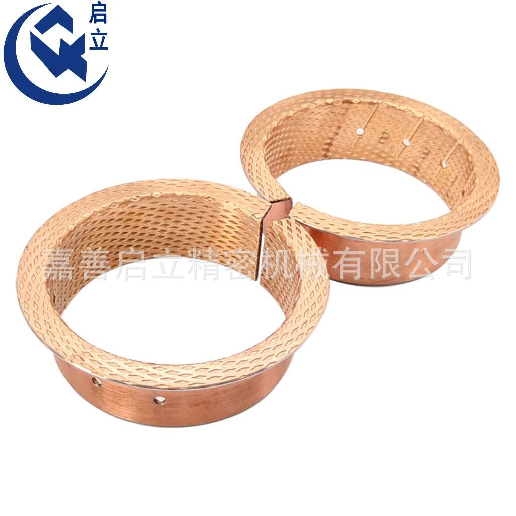 铜合金套自润滑无油滑动轴承翻边法兰型菱形油穴油槽铜衬套JF800