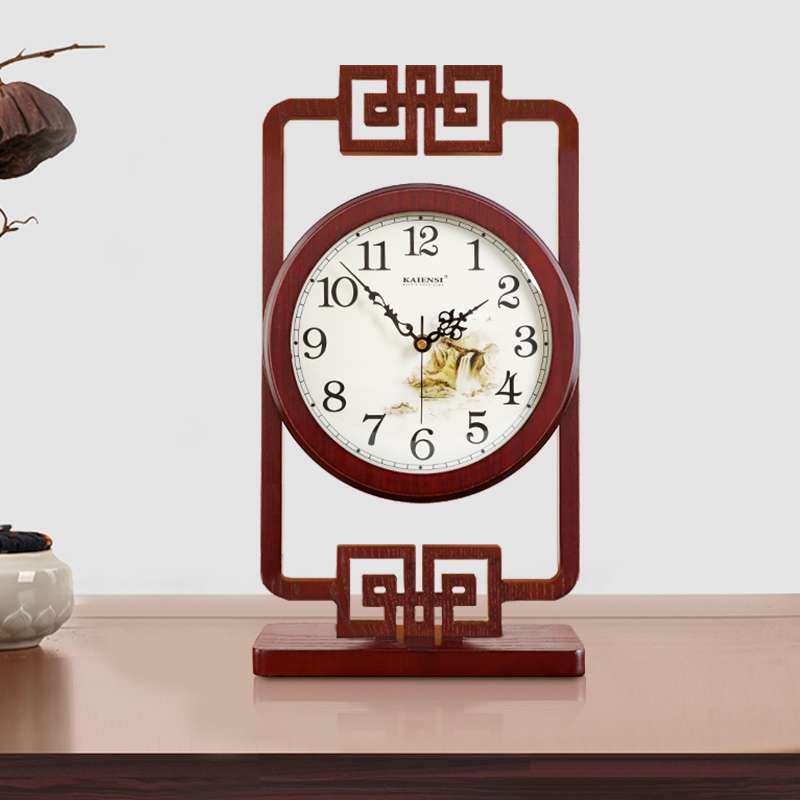 新中式实木小座钟台钟客厅家用时尚摆台式复古坐钟时钟表桌面摆件,玩具/童车/益智/积木/模型,遥控车升级件/零配件,淘宝优惠券,粉丝福利购,淘宝优惠卷
