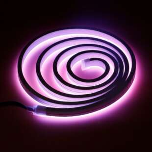 5米24V单色可调光4040灯珠RGB霓虹灯用于电视背景和室内装饰