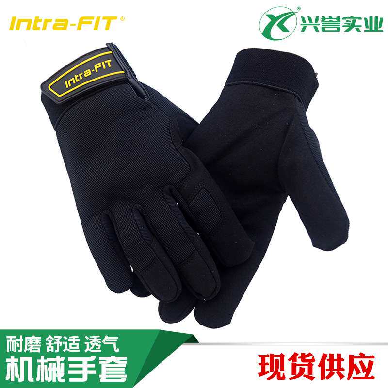 舒适型皮革机械手套 氨纶灵活透气 汽车制造 金属作业 户外运动