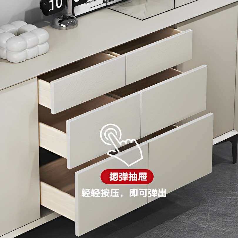 意式储蓄柜家用简约餐边柜烤漆客厅玄关柜办公室背景装饰文件矮柜