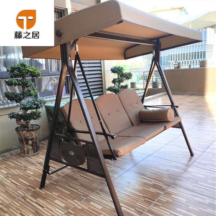 户外秋千室外吊篮家用阳台实木单双人秋千室内摇篮椅吊床藤椅家用