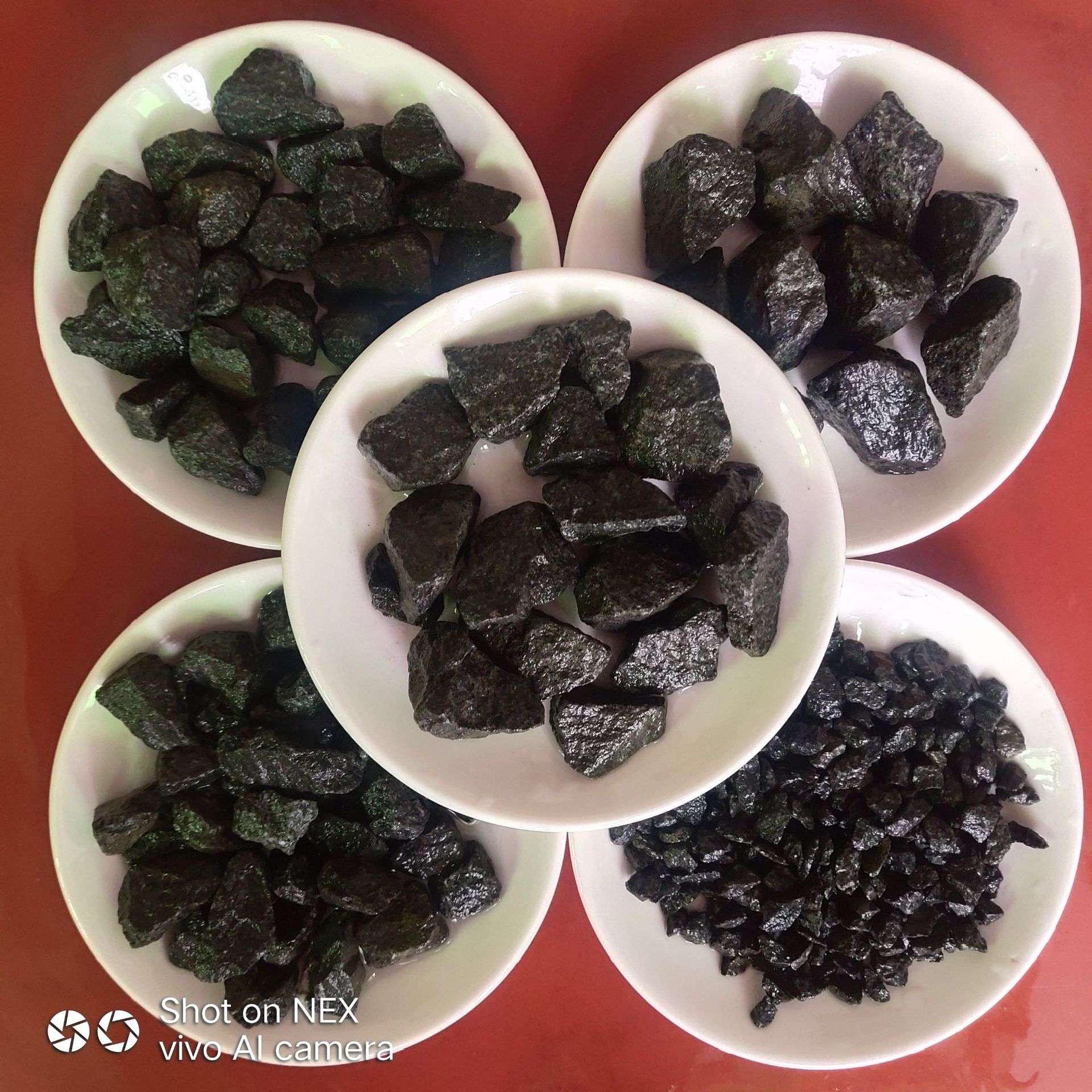 黑石子枯山水造景黑色砾石水洗石日式庭院装饰景观青石碎石子米石
