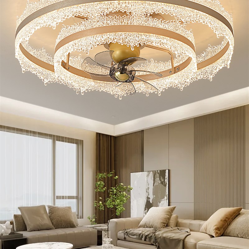 帕夏扇灯客厅主灯2025新型吸顶灯集成吊扇灯无障碍豪华V餐厅圆形