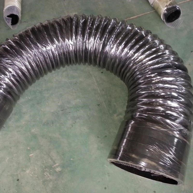 大口径橡胶伸缩胶管钢厂除尘通风夹布F拉伸胶管抗曲挠钢丝波纹软