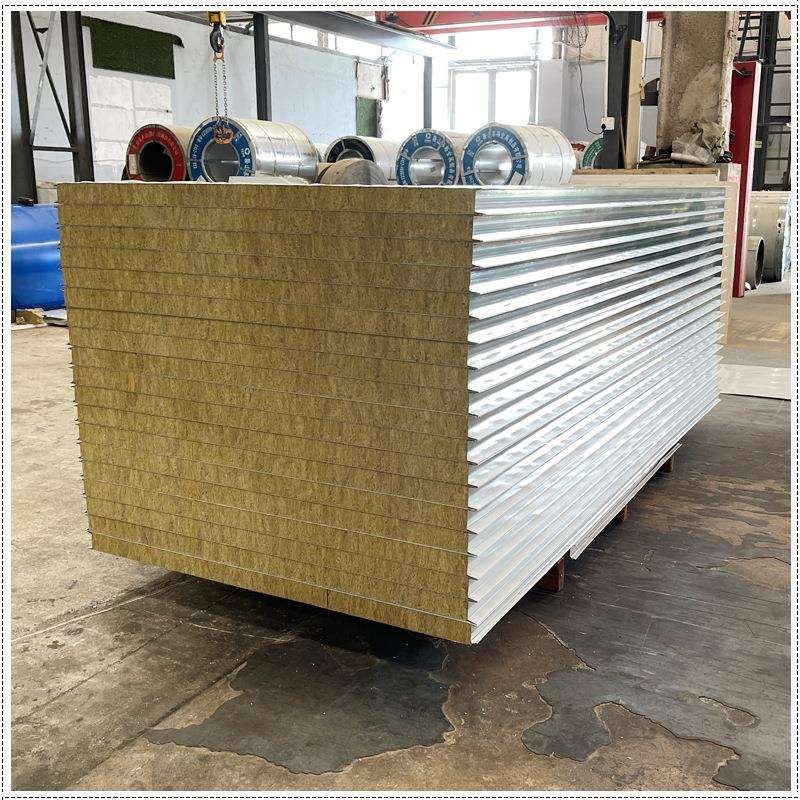 芯无彩钢板10公分岩复棉彩钢板A隔ELR热板防火专用尘车间净化夹板