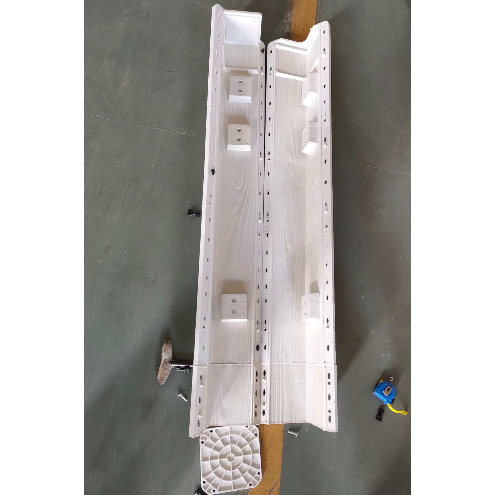 仿木栏杆立柱g模具 仿木纹串铁链立柱模具 塑料专用方形立柱建筑