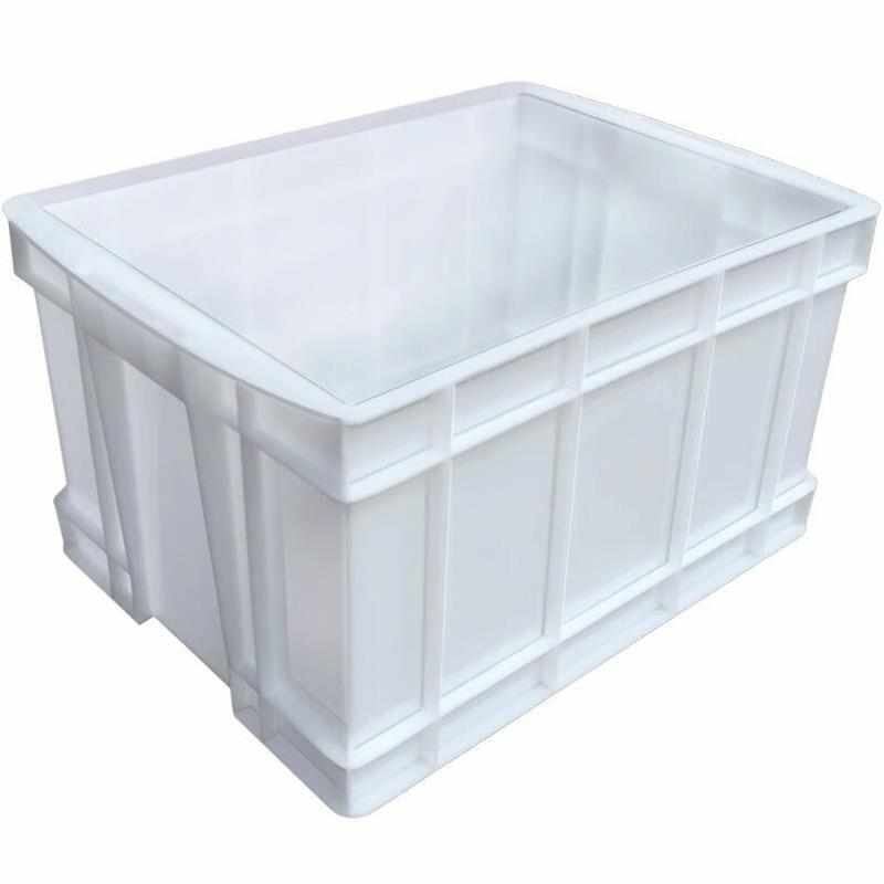 兰诗LAUTEE1#仪表箱仓储周转塑料箱储物收纳P运输箱筐白色530*