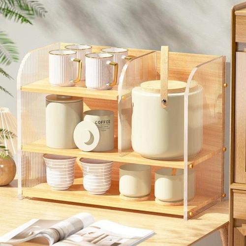 杯架置物架餐桌杯子收纳架办公室茶杯茶具架子桌面多层水杯放置架