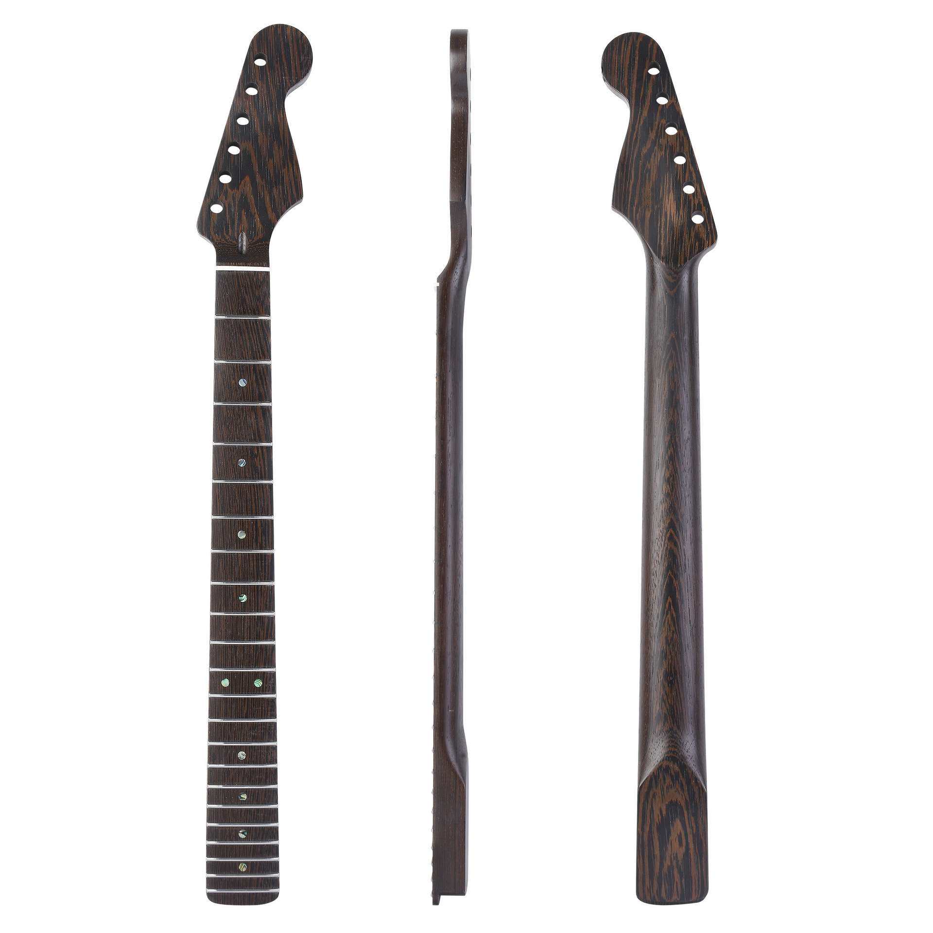 [哑光]22品ST鸡翅木琴柄电吉他琴颈彩贝音点-牛骨上枕 ST Strat