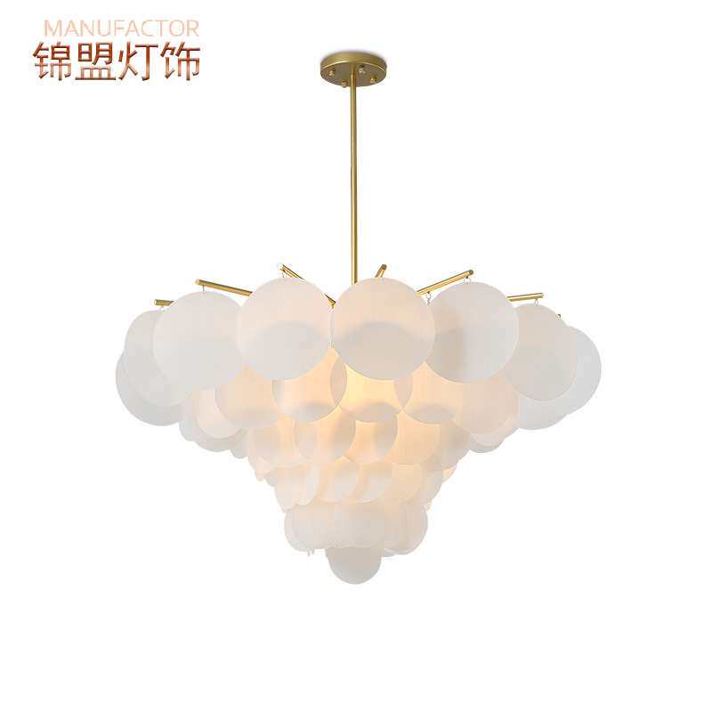 锦盟 亚克力片LED吊灯现代简约卧室客厅吊灯优质铁艺吊灯意见代发