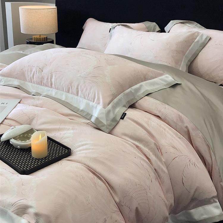 夏季新品清新田园风100支天丝棉四件套活性数码印花南通床上用品