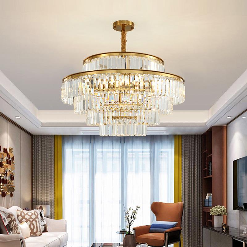 后现代简约客厅吊灯家用大气卧室灯个性创意餐厅圆形轻奢水晶灯