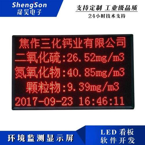 万维博控三希数采仪监测污染物气公示LED显示屏modbus协议HJ212