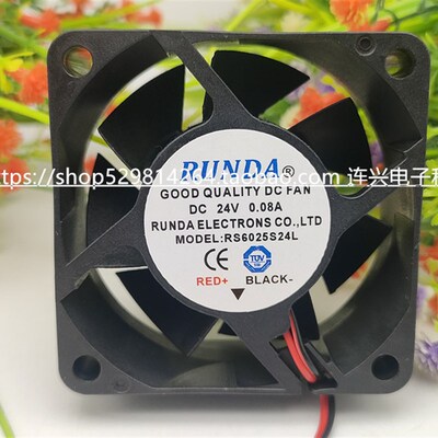 全新润达 RUNDA RS6025S24L DC 24V 0.08A 变频器散热风扇 6CM