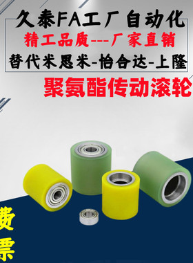 E-QAC84/85/86/87-20/25/30/40/50-L100聚氨酯传动滚轮轴承包胶轮
