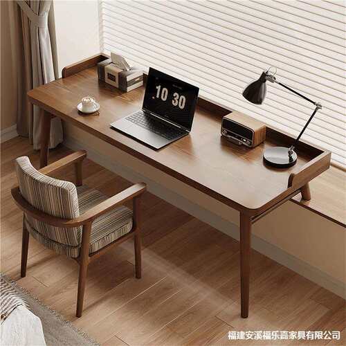 全实木飘窗书桌卧室电脑桌阳台客厅书房双人学习桌家用工作台