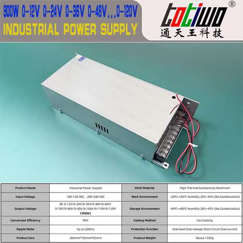 外控0-5V/10V模拟信号0-30V36V48V60V70V80V900W智能控制开关电源