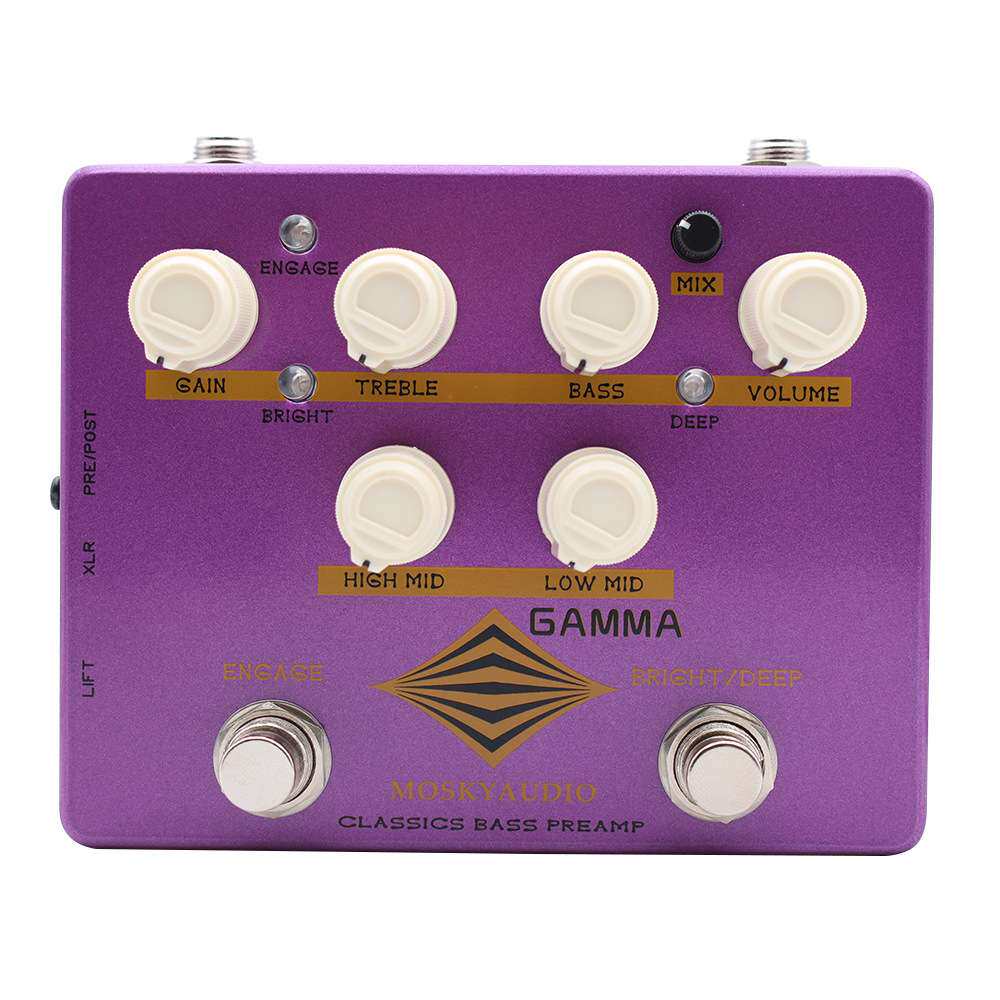 MOSKYAUDIO GAMMA BASS PREAMP 贝斯前级 带DI,AUX,HEADPHONE