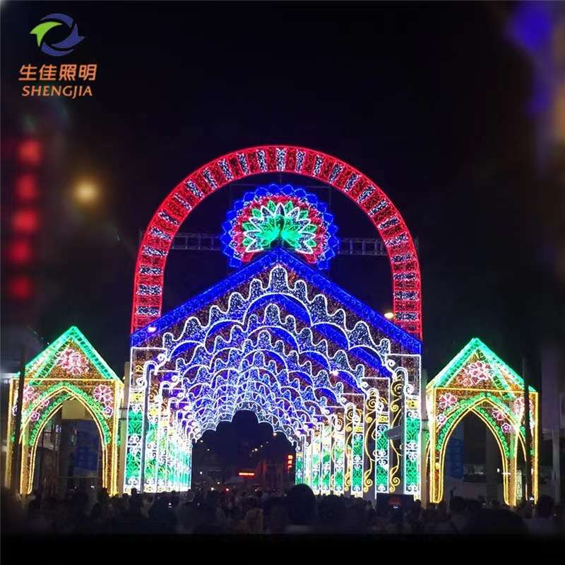 文旅夜游厂家直销 街道亮化装饰led图案造型灯街道灯光艺术造型灯