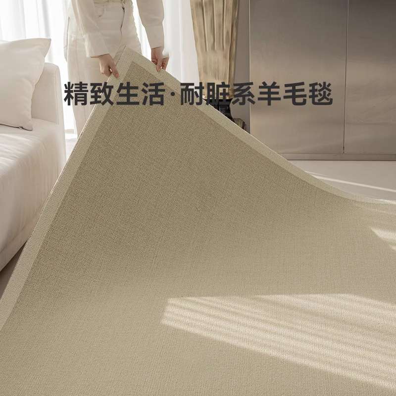 新西兰羊毛地毯高端家居现代极简风轻奢高级卧室地垫客厅2025新款