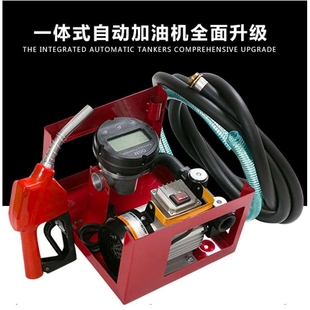 电子总成加油机油泵DC12V24VAC220V计量泵柴油计量表打油机可调