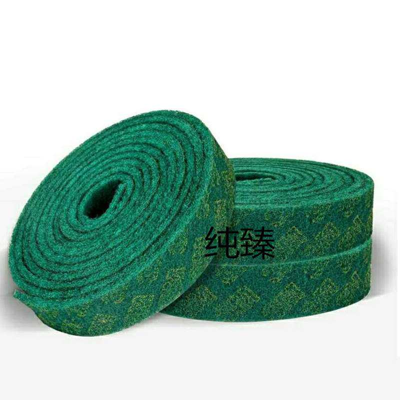 8698绿色工业百洁布不锈钢拉丝打磨铁板烧洗碗布10cm×14cm