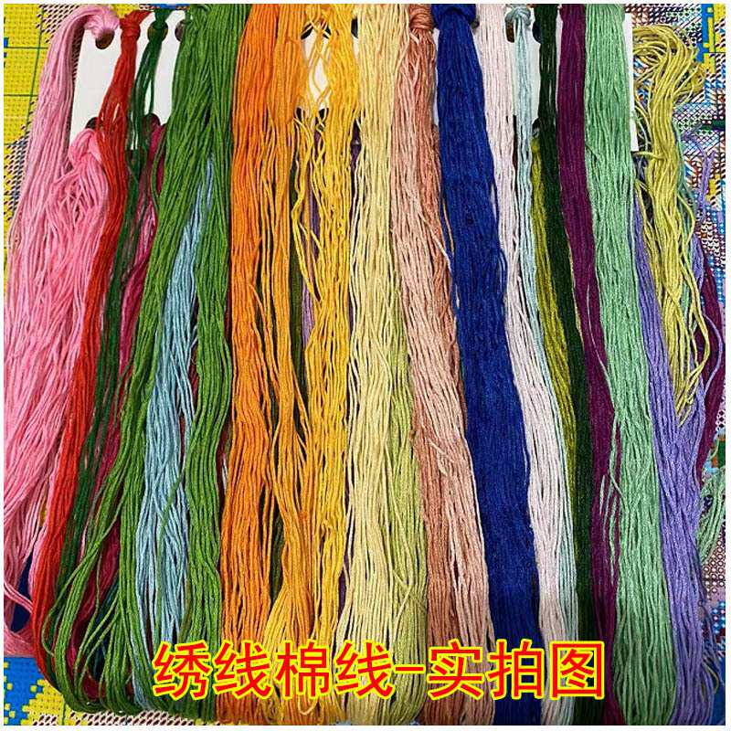 工厂直销一件代发出水芙蓉十字绣满绣新款印花十字绣荷花简单线绣